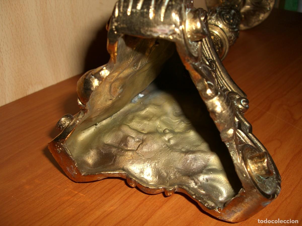 Antig&uuml;edades: CANDELEROS LIT&Uacute;RGICOS DE ALTAR EN BRONCE - Foto 10