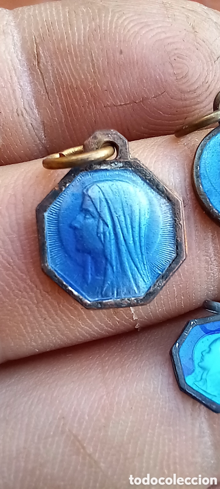 Antig&uuml;edades: MEDALLAS RELIGIOSAS AZULES - Foto 3
