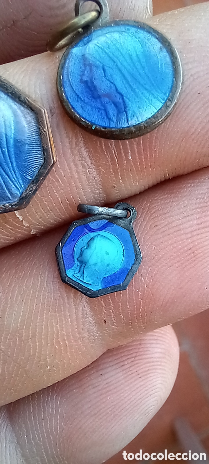 Antig&uuml;edades: MEDALLAS RELIGIOSAS AZULES - Foto 4
