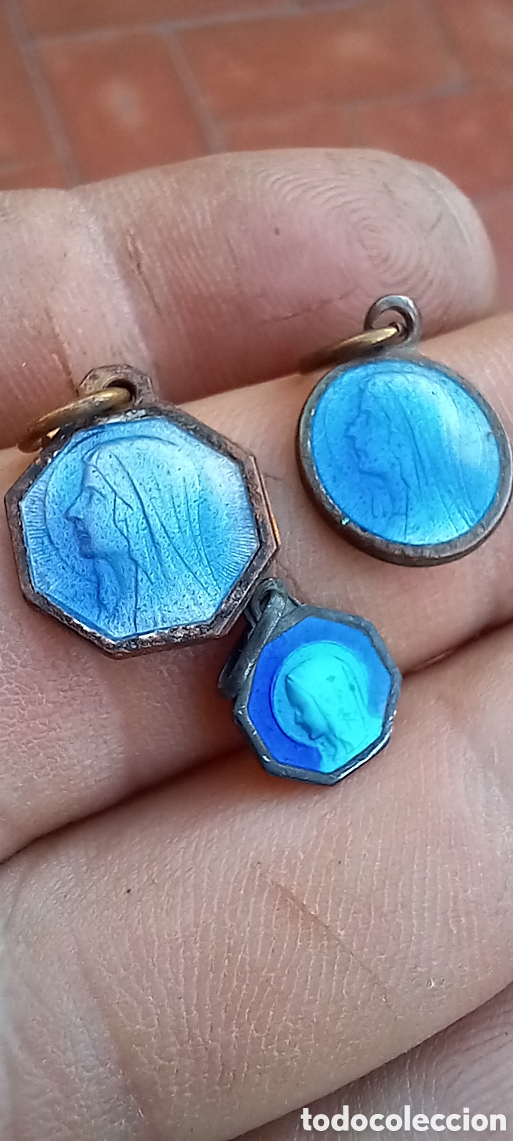 Antig&uuml;edades: MEDALLAS RELIGIOSAS AZULES - Foto 9
