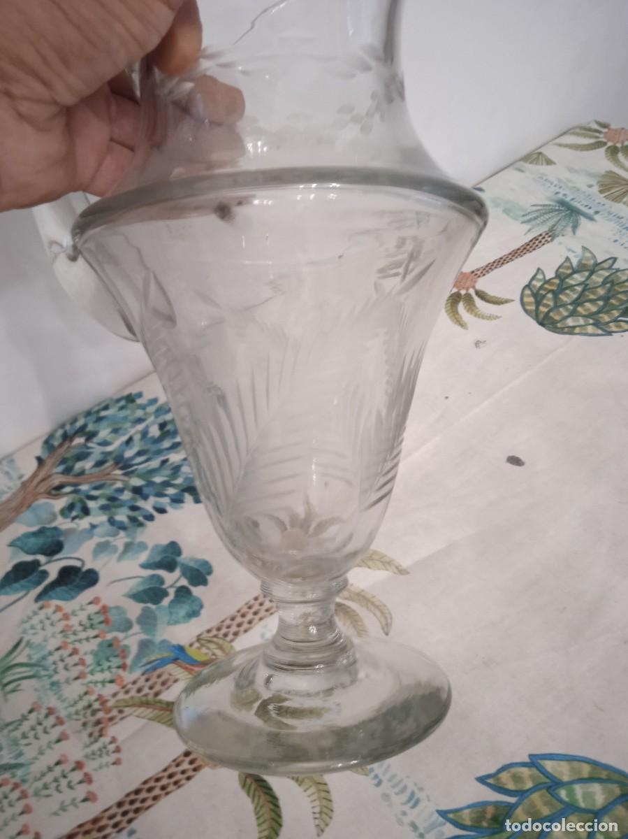 Antig&uuml;edades: Jarra antigua en cristal - Foto 2