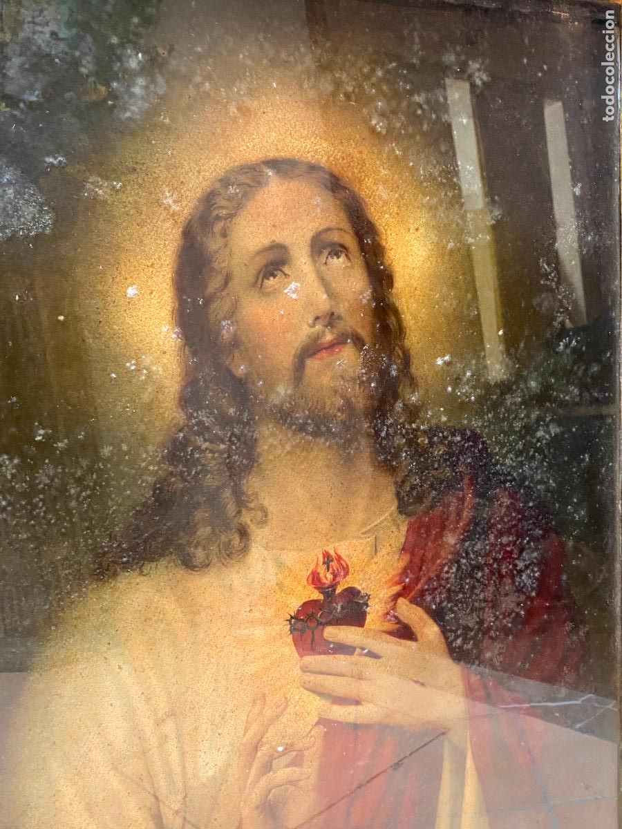 Antig&uuml;edades: lamina sagrado corazon - Foto 2