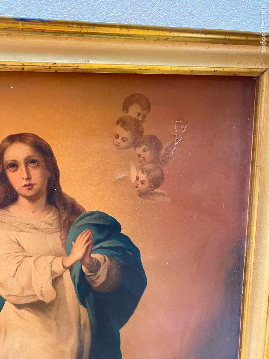 Antig&uuml;edades: lamina inmaculada virgen - Foto 2