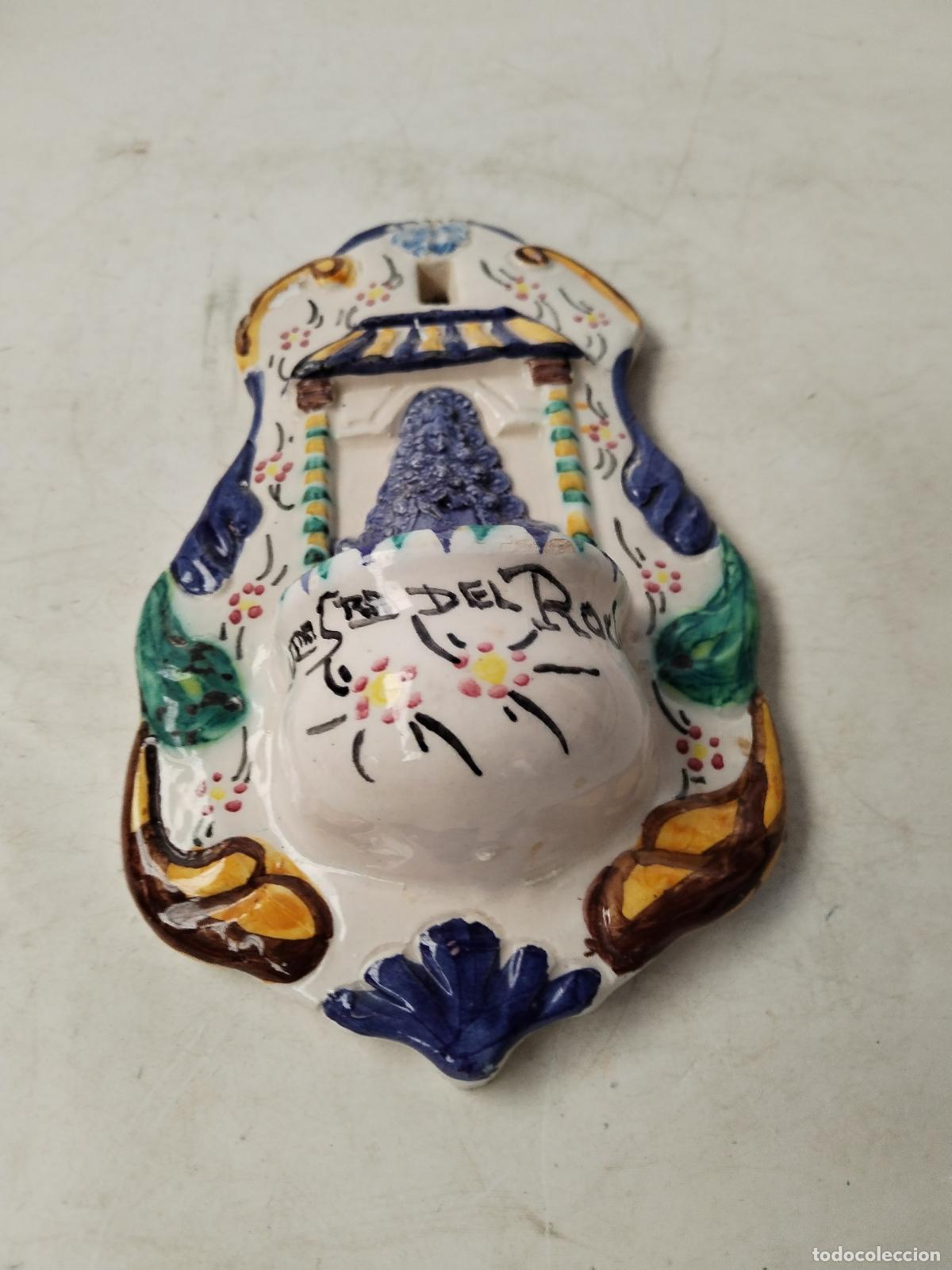 Antig&uuml;edades: benditera ntra. sra. del rocio en ceramica - Foto 5