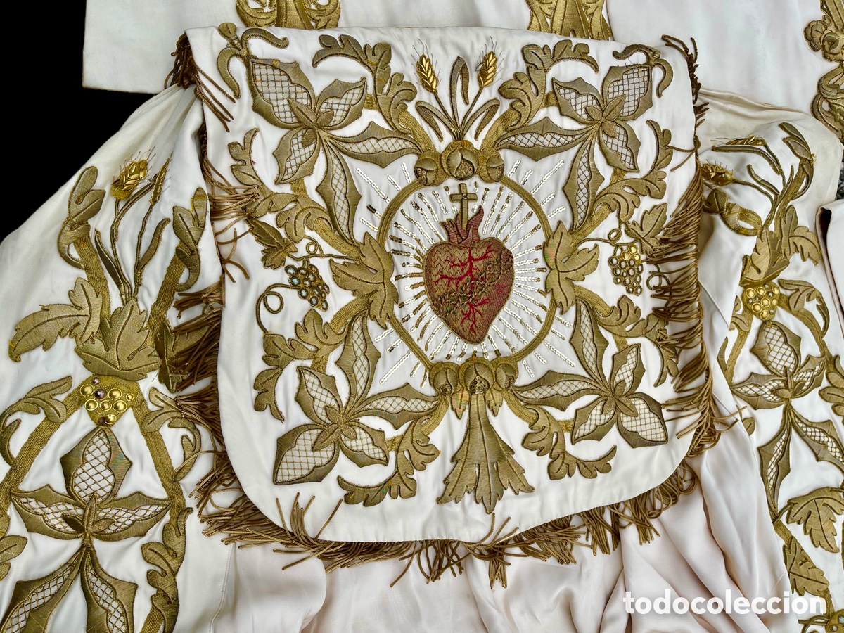 Antig&uuml;edades: Pontifical completo bordado - Foto 2
