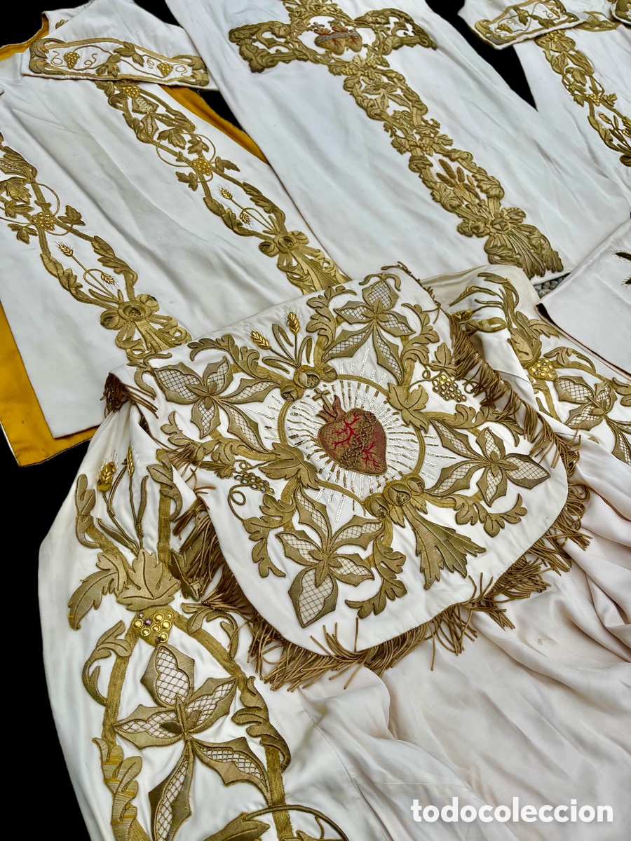 Antig&uuml;edades: Pontifical completo bordado - Foto 3
