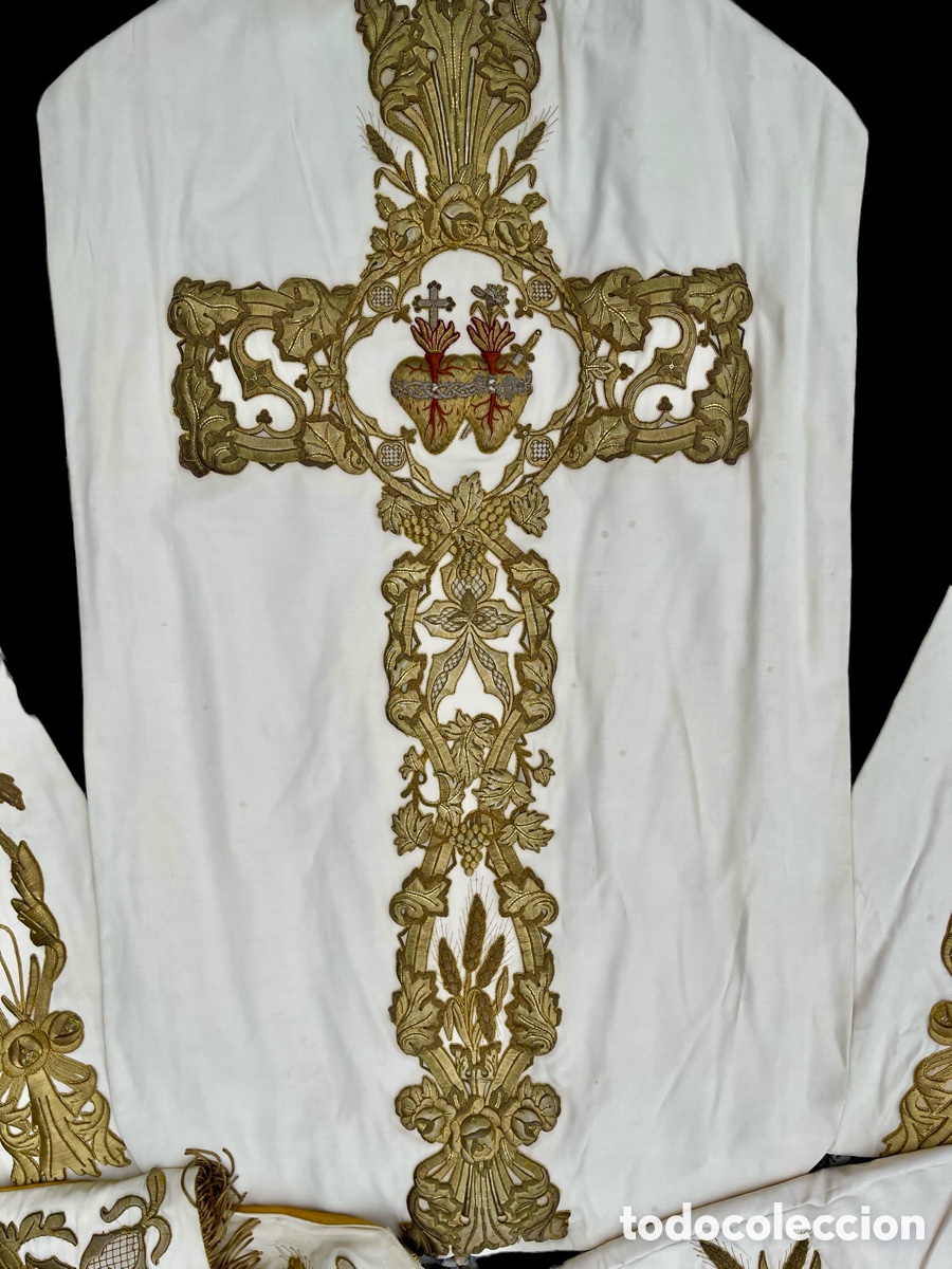 Antig&uuml;edades: Pontifical completo bordado - Foto 7
