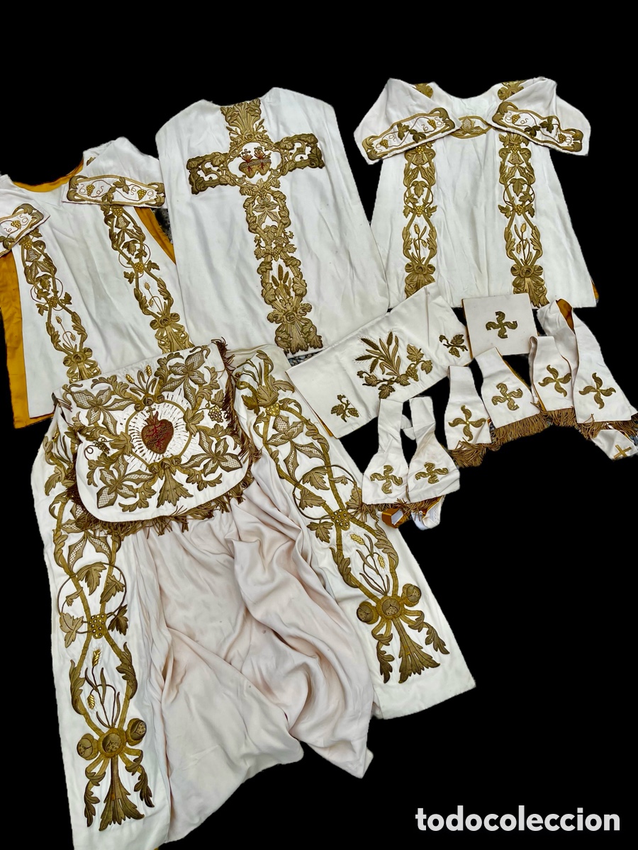 Antig&uuml;edades: Pontifical completo bordado - Foto 1