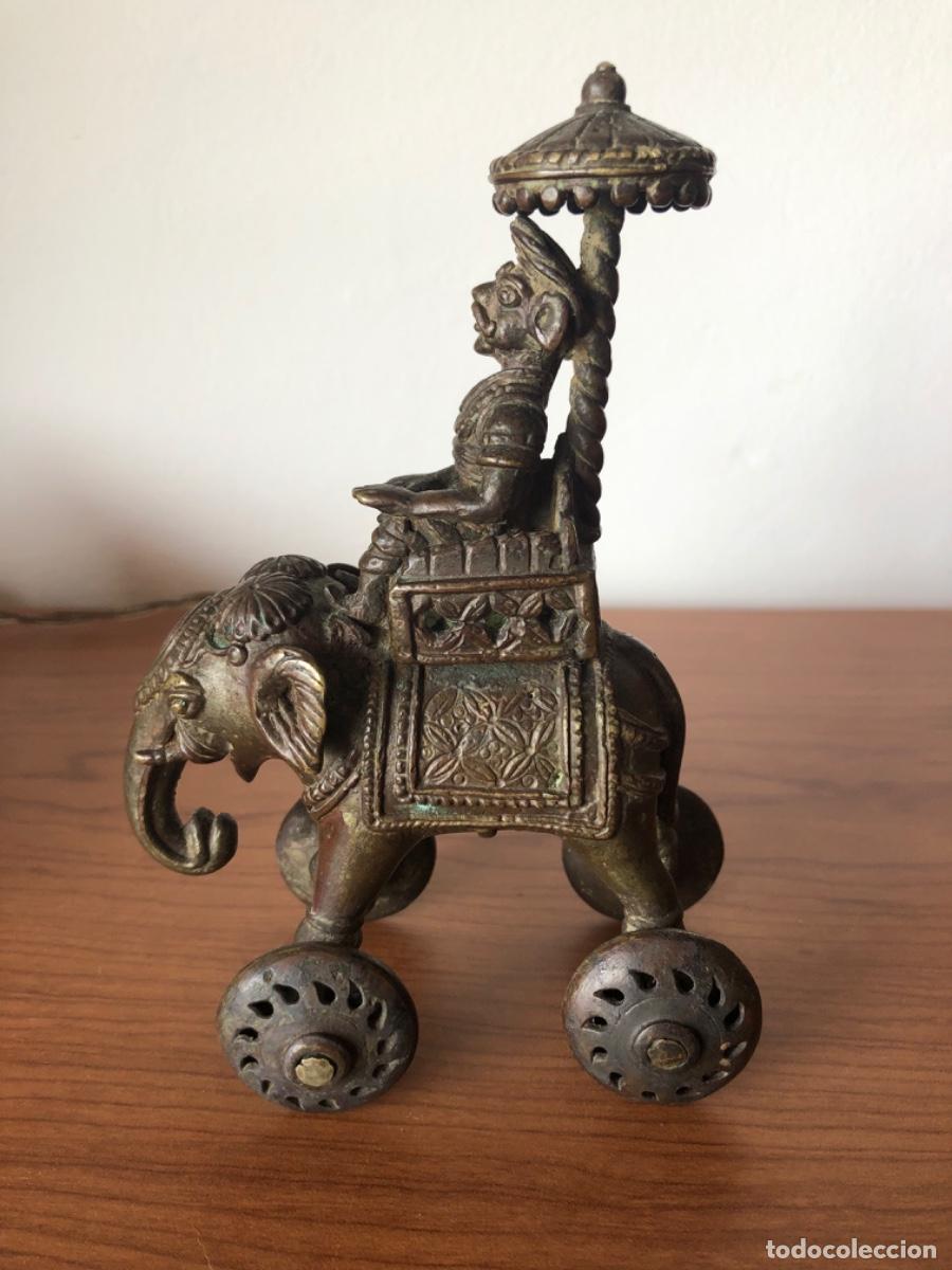 Antig&uuml;edades: elefante de bronce. oriental. - Foto 2