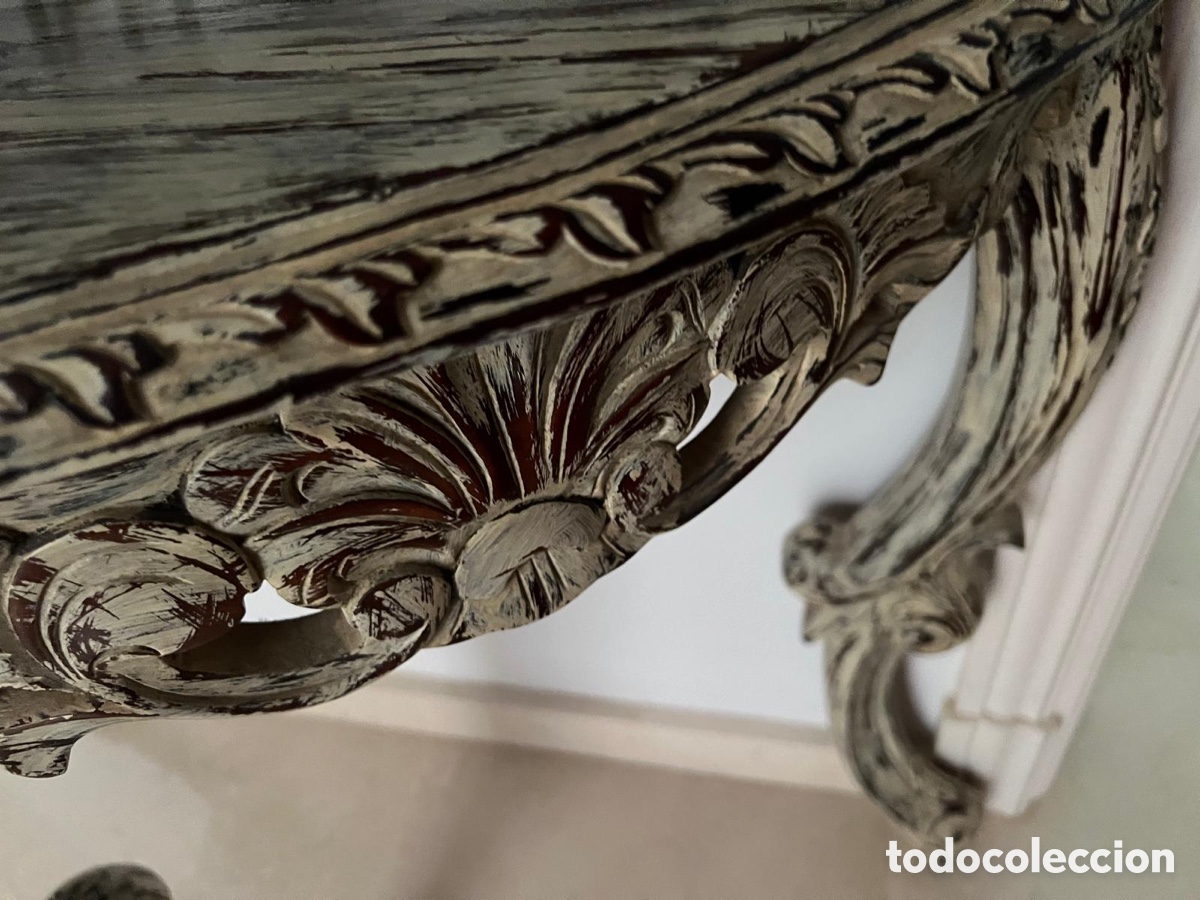 Antig&uuml;edades: Imponente Consola con espejo antiguo - Foto 8