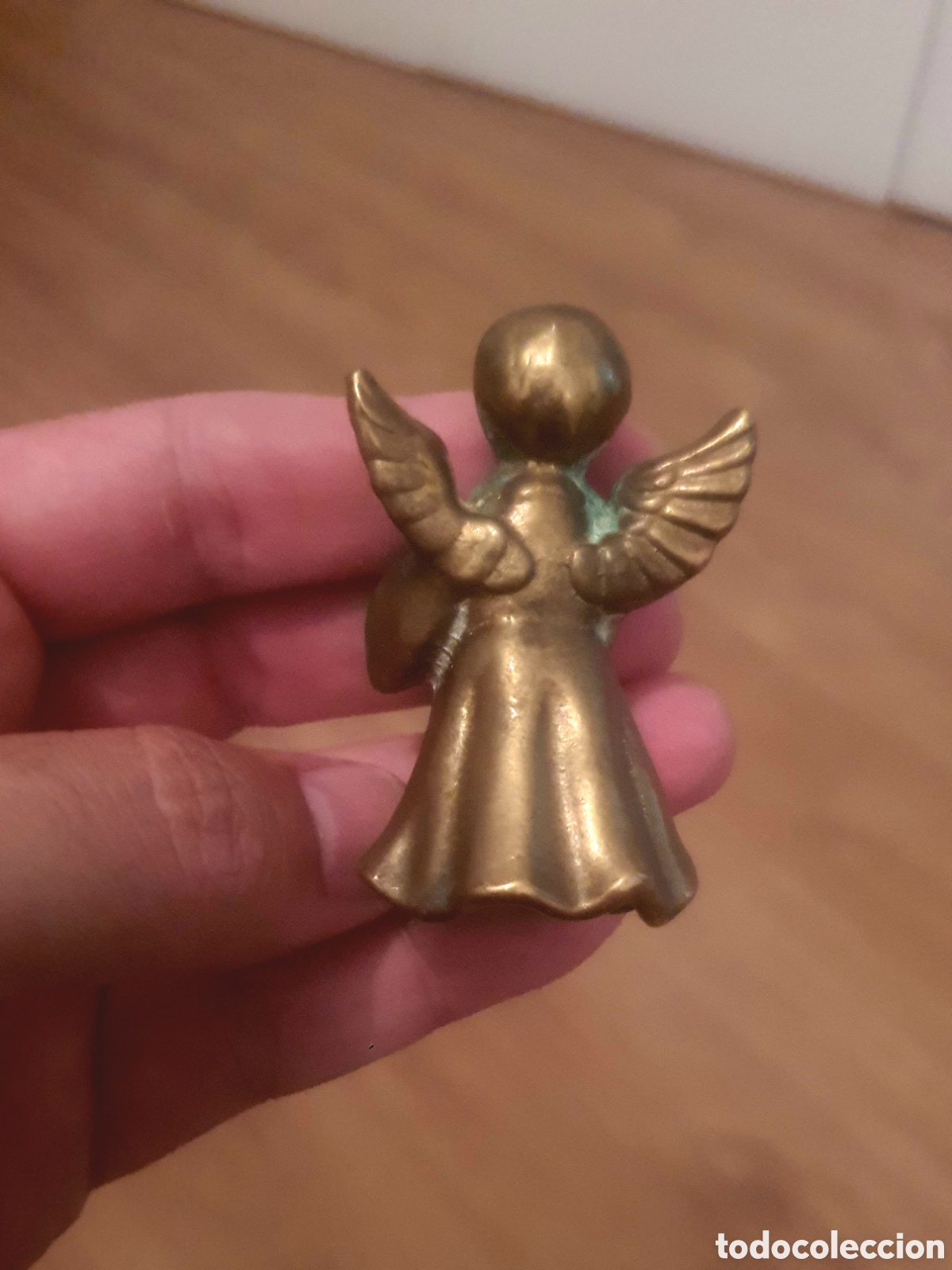 Antig&uuml;edades: Figura &aacute;ngel querub&iacute;n de bronce - Foto 2
