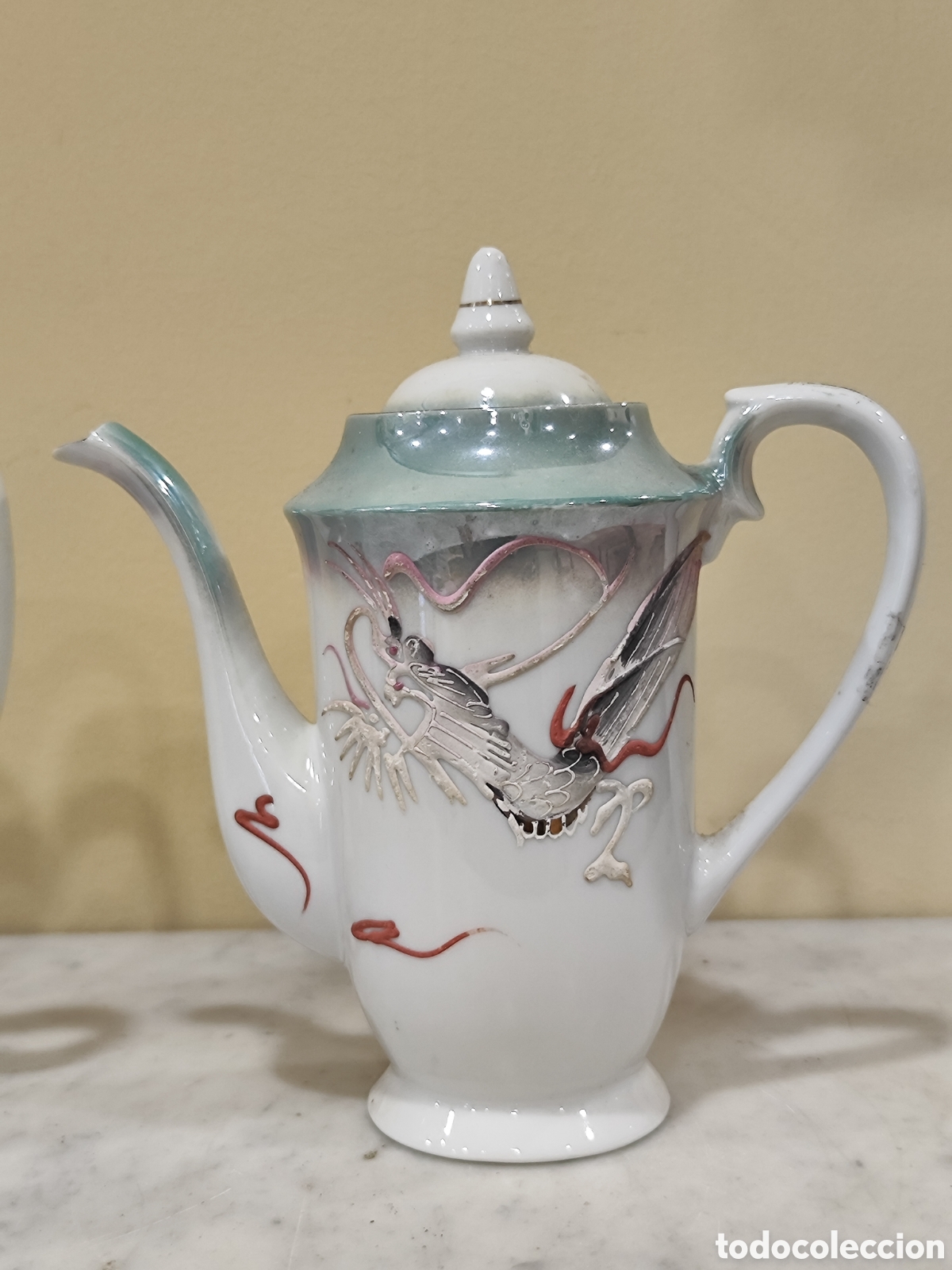 Antig&uuml;edades: 2 cafeteras de porcelana. - Foto 3