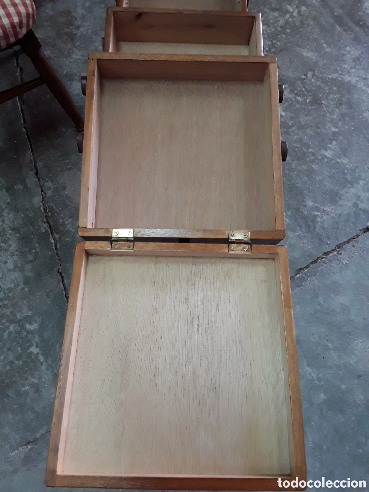 Antig&uuml;edades: Costurero de acorde&oacute;n en madera de haya - Foto 7