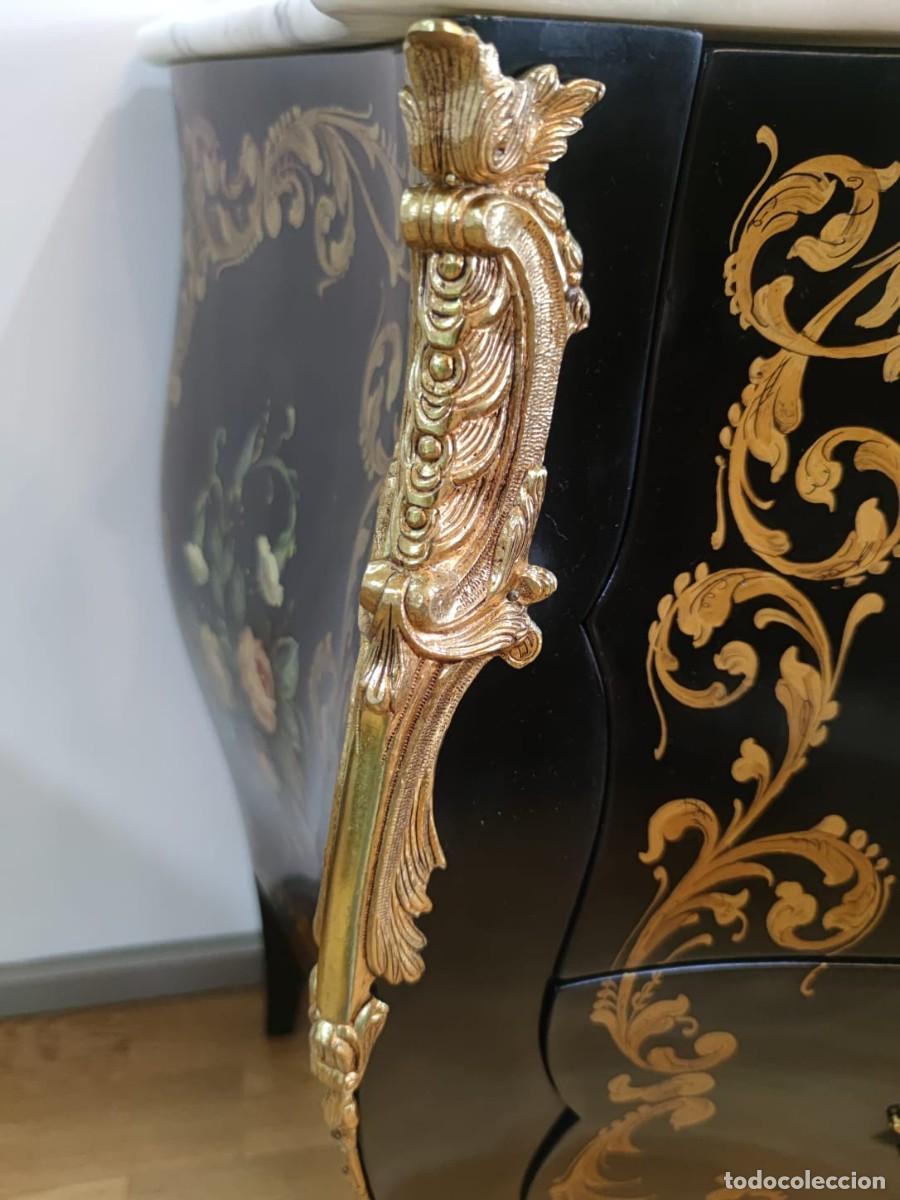 Antig&uuml;edades: C&Oacute;MODA LUIS XV BOMB&Eacute; ESMALTADA - Foto 9
