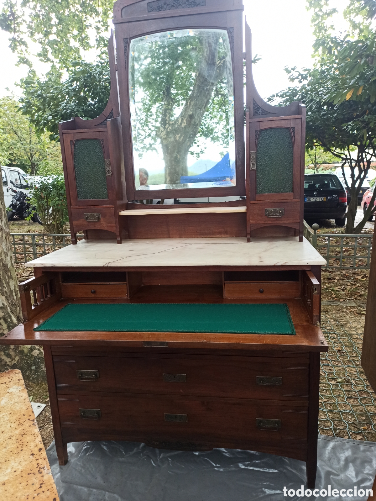 Antig&uuml;edades: Tocador de madera Art Nouveau - Foto 1