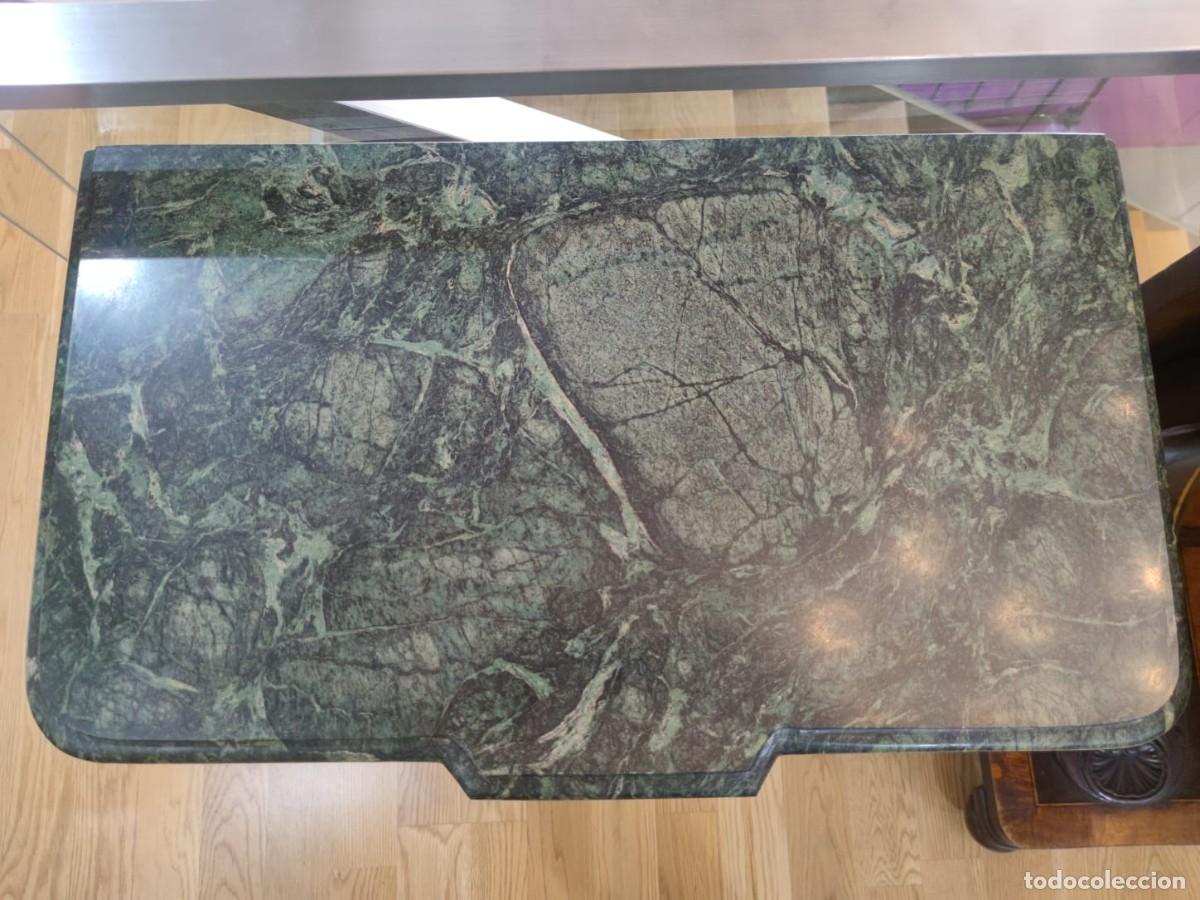 Antig&uuml;edades: COMOD&Iacute;N FRANCES CON M&Aacute;RMOL VERDE - Foto 3