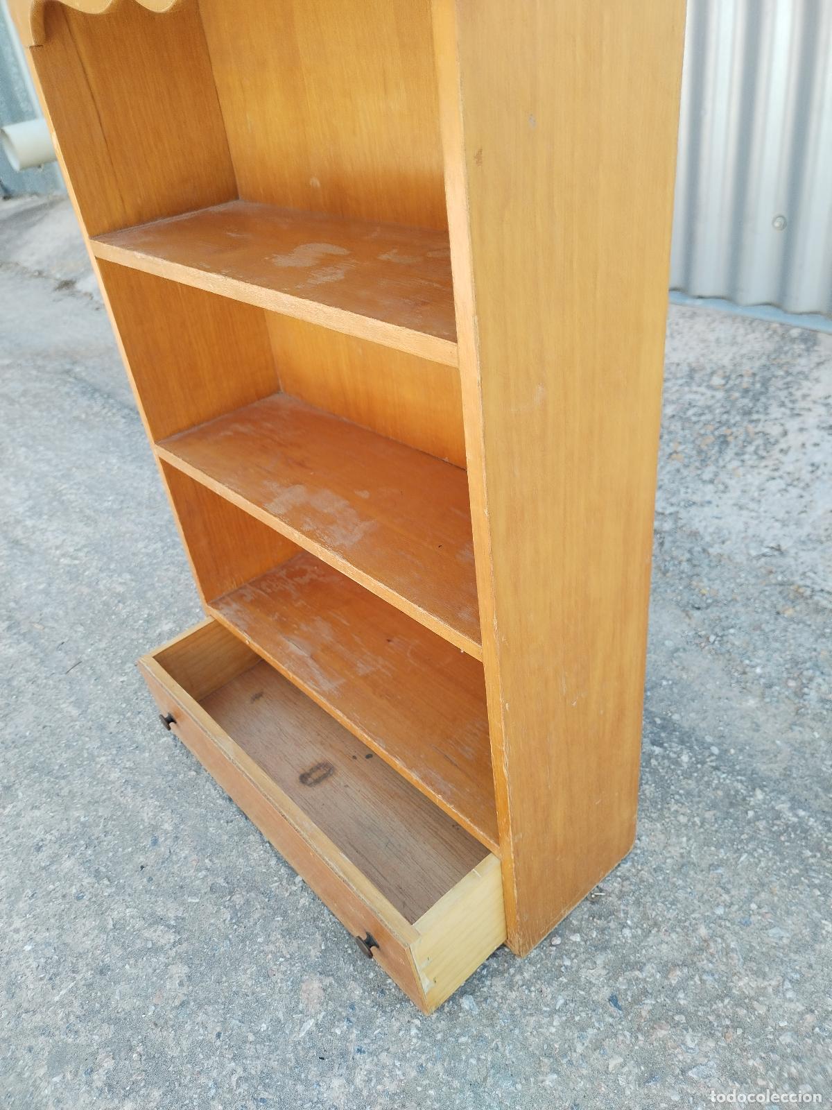 Antig&uuml;edades: repisa estanteria de pared de madera - Foto 2