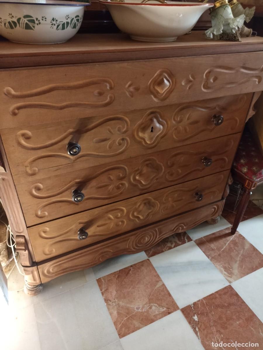 Antig&uuml;edades: Comoda de caoba madera lavada - Foto 1