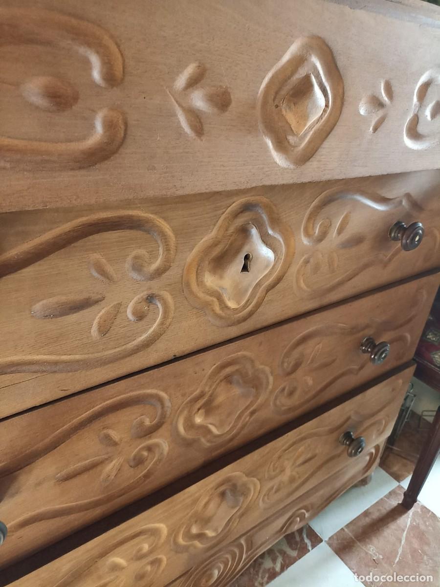 Antig&uuml;edades: Comoda de caoba madera lavada - Foto 4