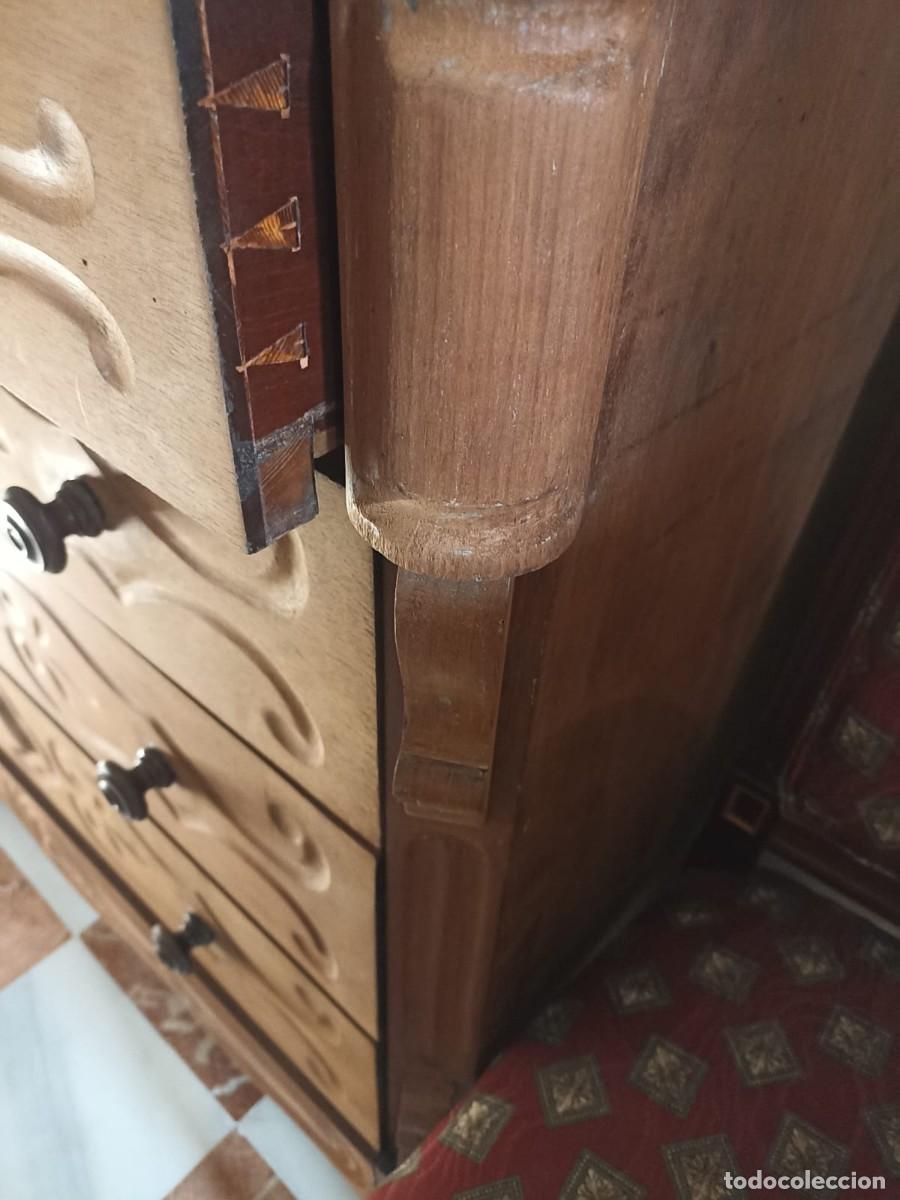 Antig&uuml;edades: Comoda de caoba madera lavada - Foto 5