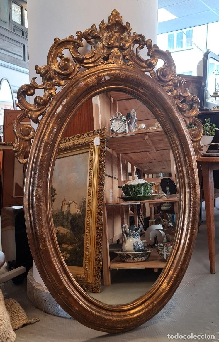 Antig&uuml;edades: Espejo ovalado frances Luis XVI - Foto 2
