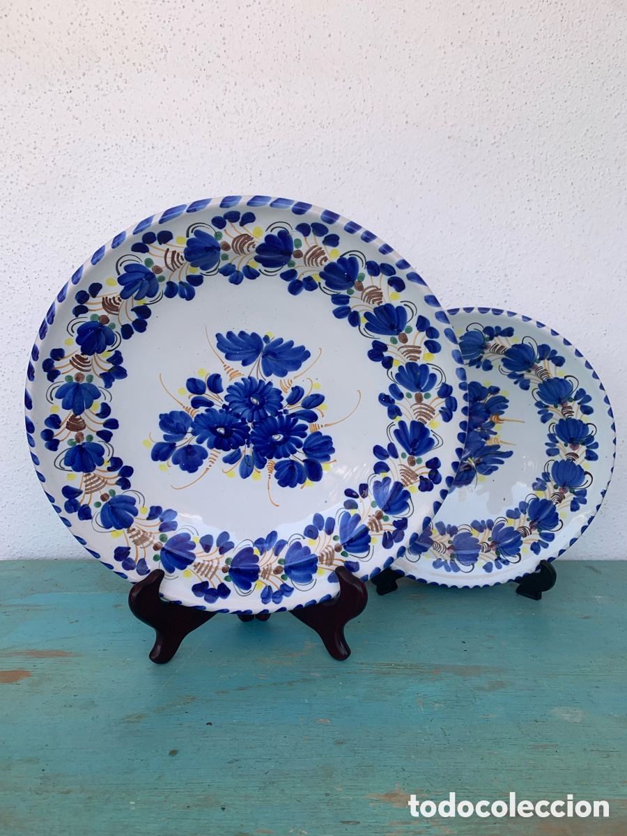 Antig&uuml;edades: PAREJA DE PLATOS DE TALAVERA - Foto 5