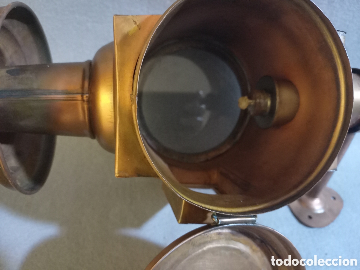 Antig&uuml;edades: Farol de carruaje de cobre - Foto 2