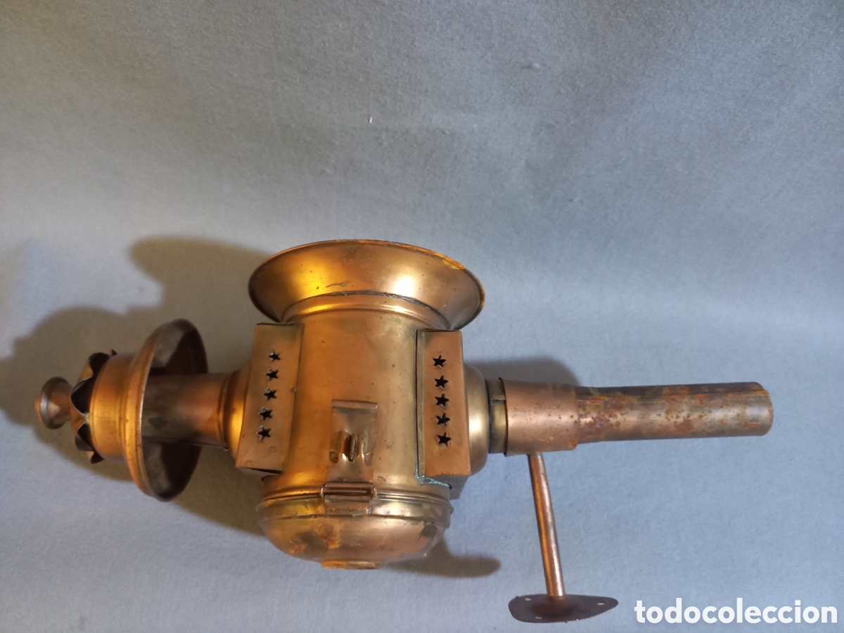 Antig&uuml;edades: Farol de carruaje de cobre - Foto 3
