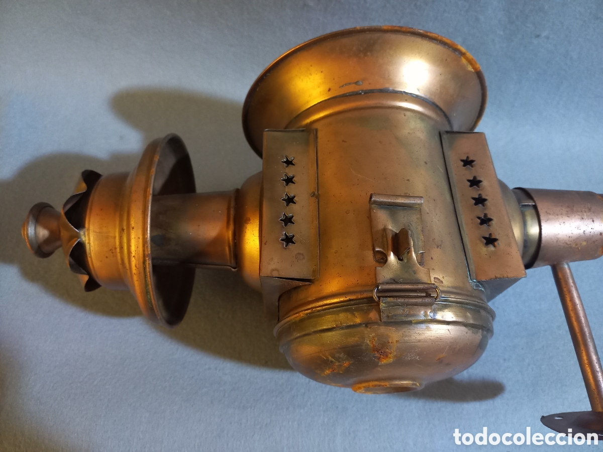 Antig&uuml;edades: Farol de carruaje de cobre - Foto 4