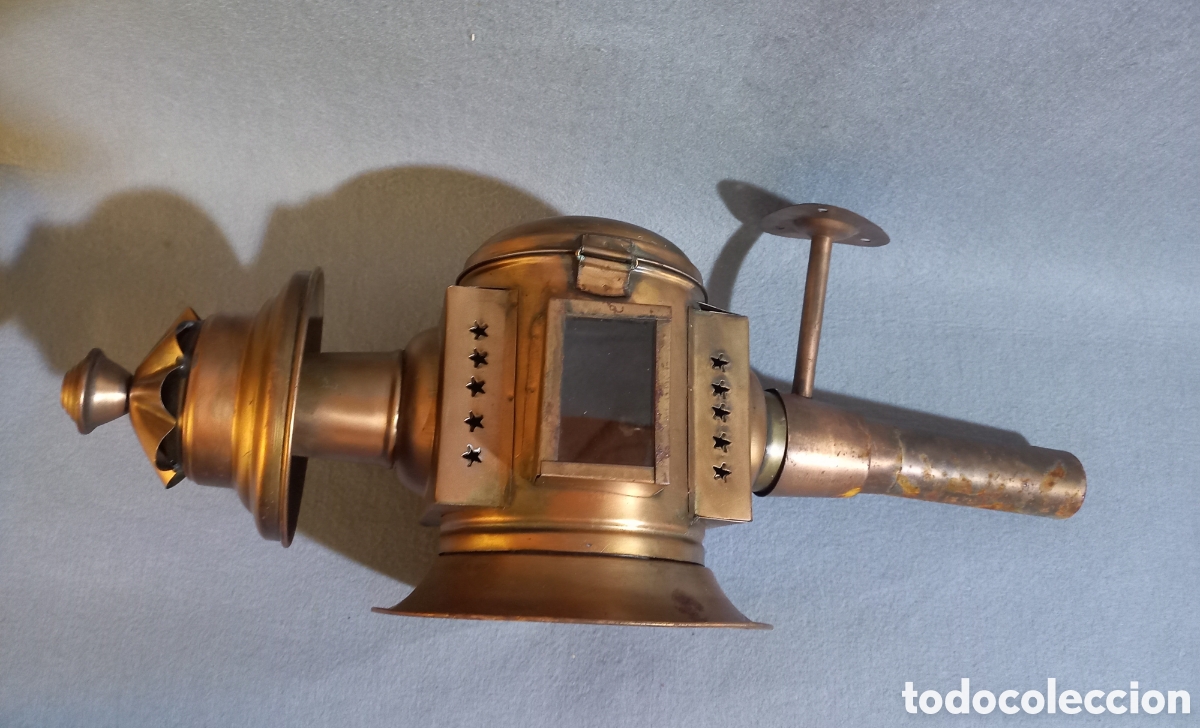 Antig&uuml;edades: Farol de carruaje de cobre - Foto 5