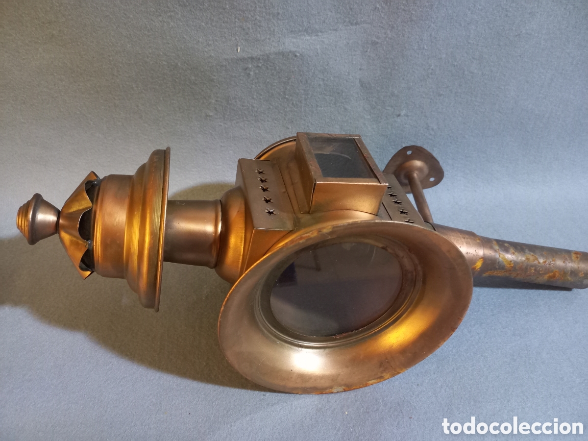 Antig&uuml;edades: Farol de carruaje de cobre - Foto 7