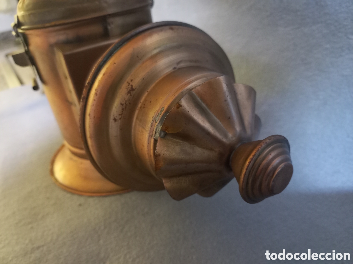 Antig&uuml;edades: Farol de carruaje de cobre - Foto 8