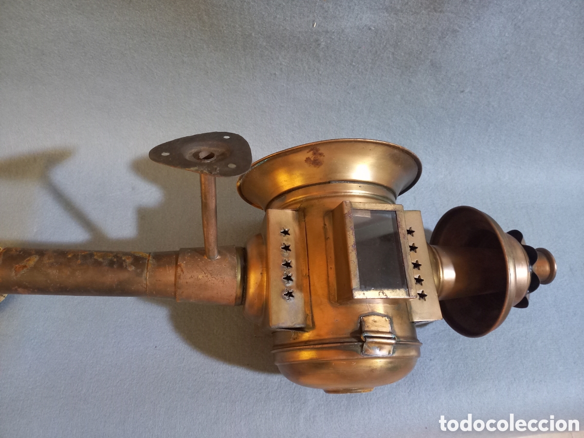 Antig&uuml;edades: Farol de carruaje de cobre - Foto 12