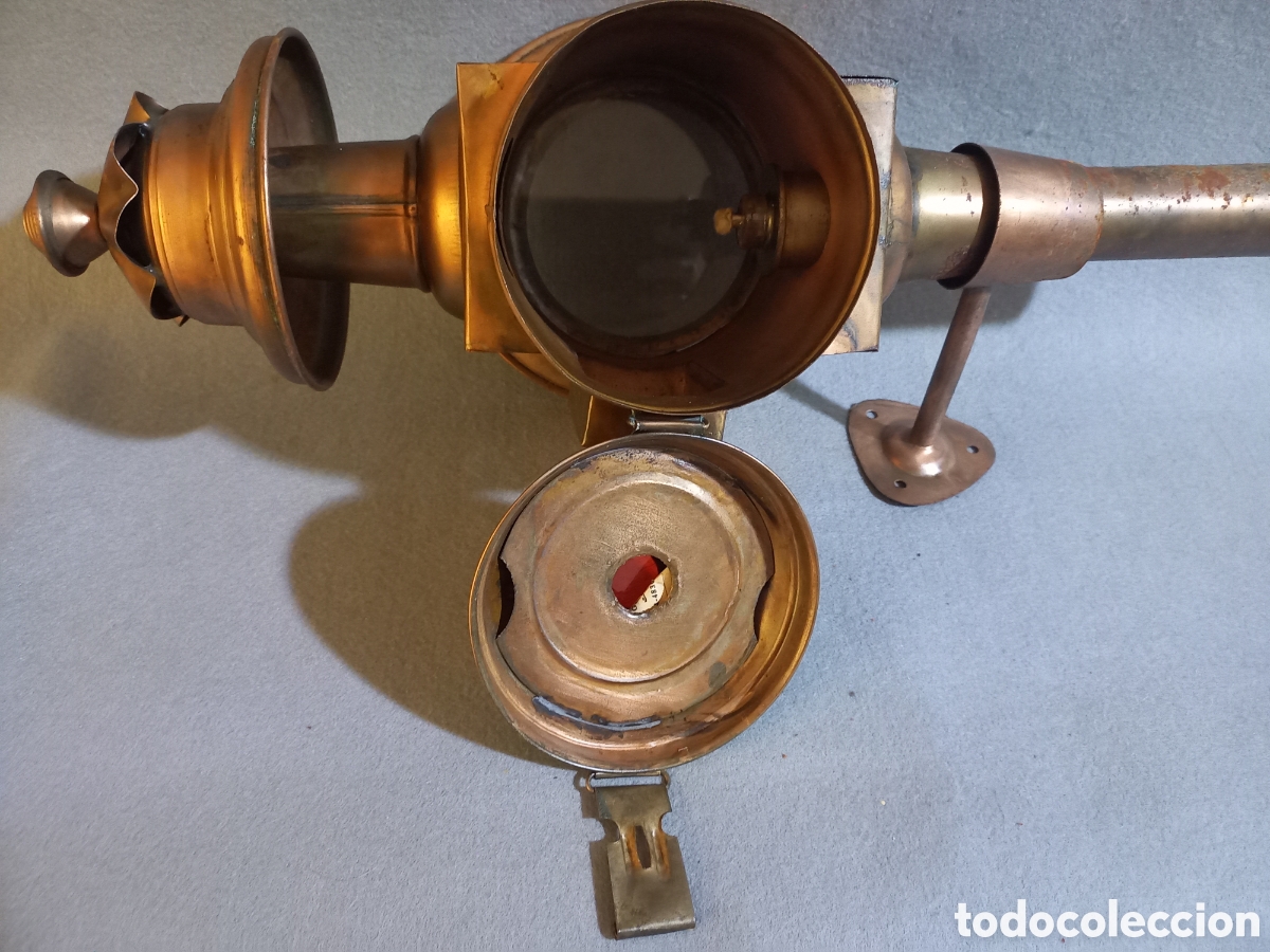 Antig&uuml;edades: Farol de carruaje de cobre - Foto 1