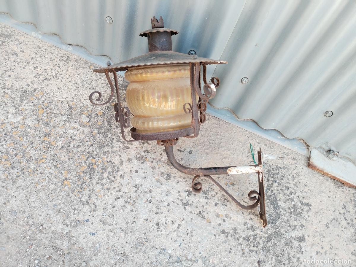 Antig&uuml;edades: 2 faroles apliques antiguos de forja - Foto 10