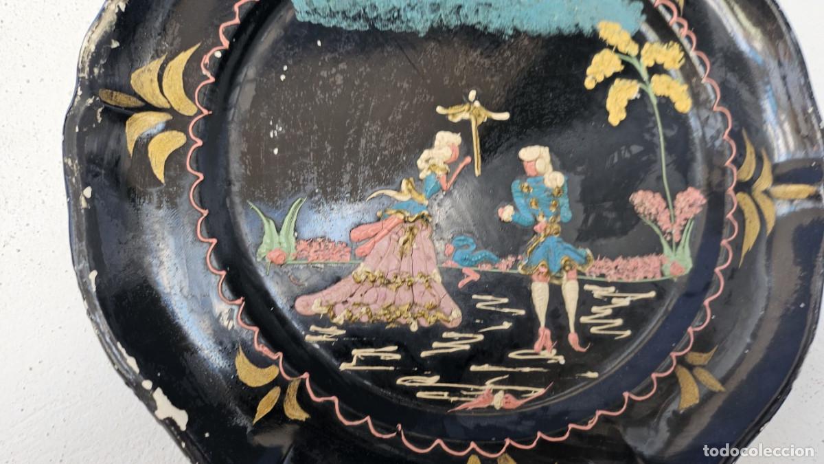 Antig&uuml;edades: plato pickma pintado a mano - Foto 2