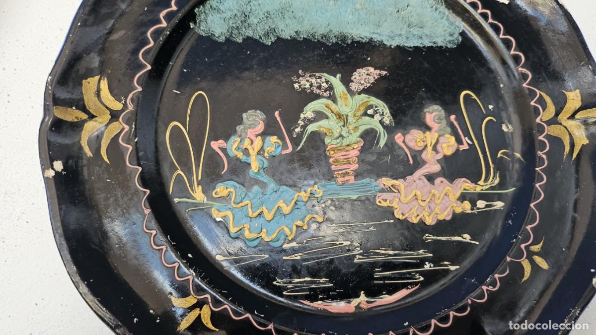 Antig&uuml;edades: plato pickma pintado a mano - Foto 2