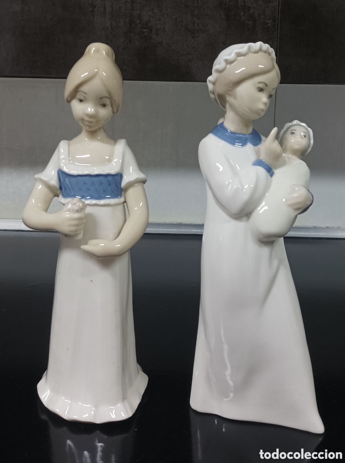 Antig&uuml;edades: Porcelana Rex dos figuras 25 cm - Foto 1