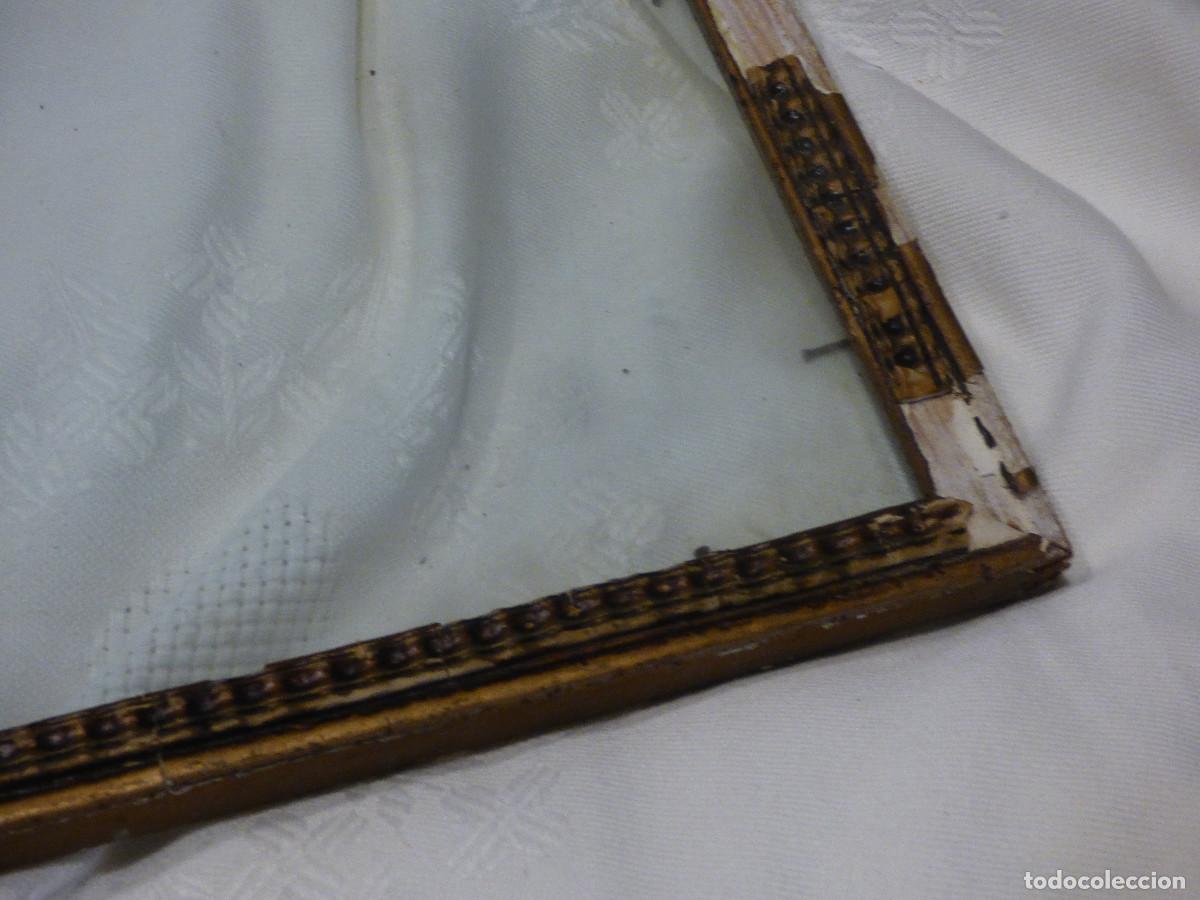Antig&uuml;edades: Marco de madera,con cristal.Para restaurar. - Foto 2