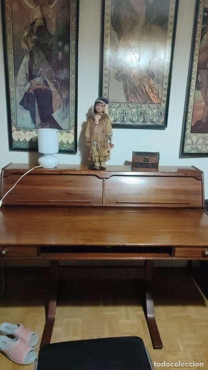 Antig&uuml;edades: Escritorio de madera dos piezas - Foto 4