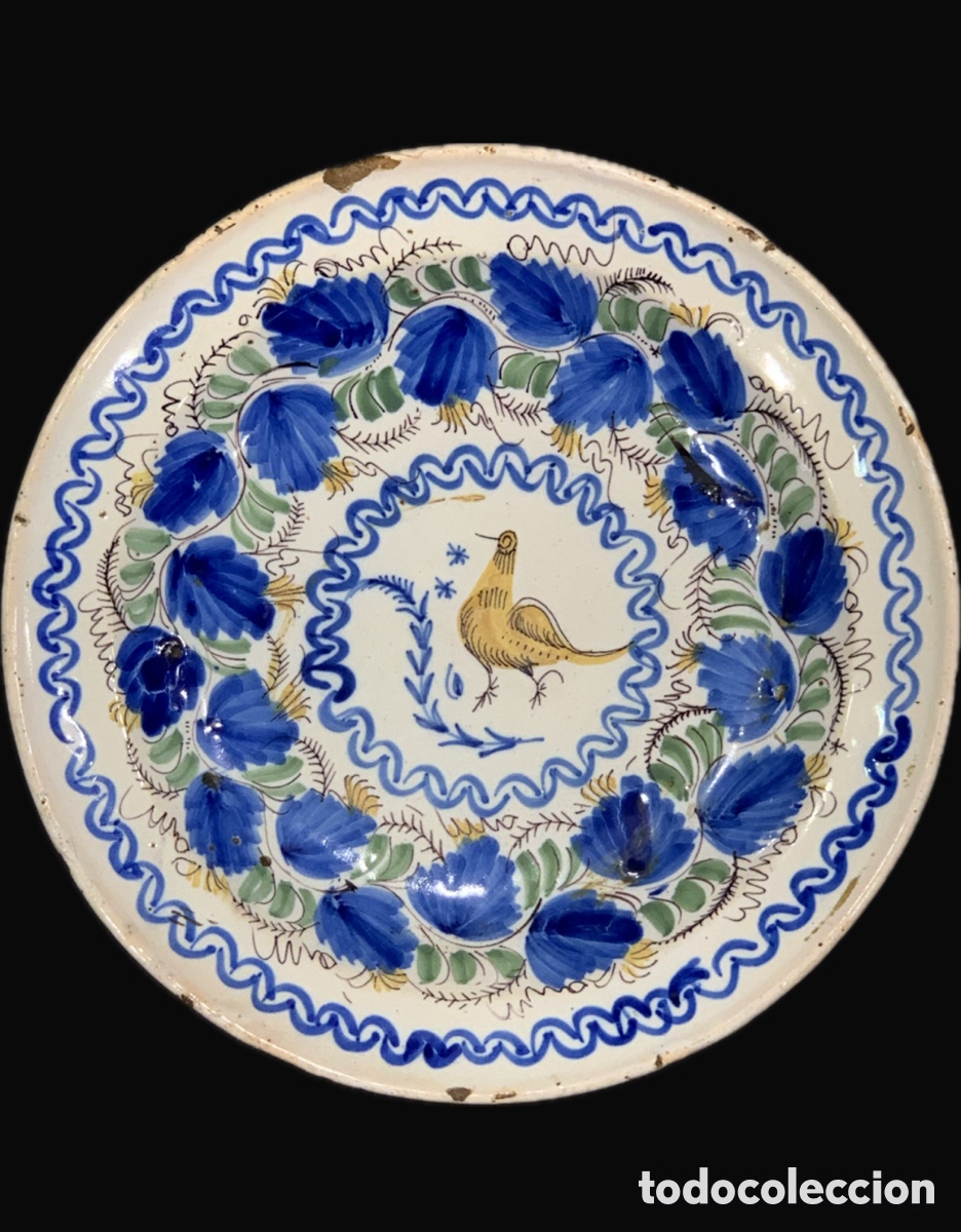 Antig&uuml;edades: Plato de cer&aacute;mica de Manises. 1800 - Foto 6