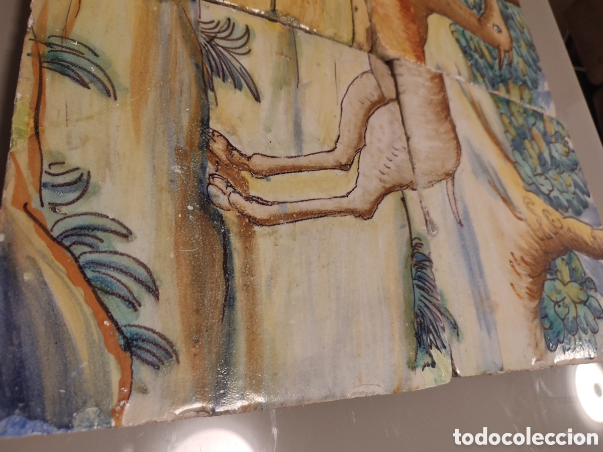 Antig&uuml;edades: Panel de Alcora siglo XVIII - Foto 4