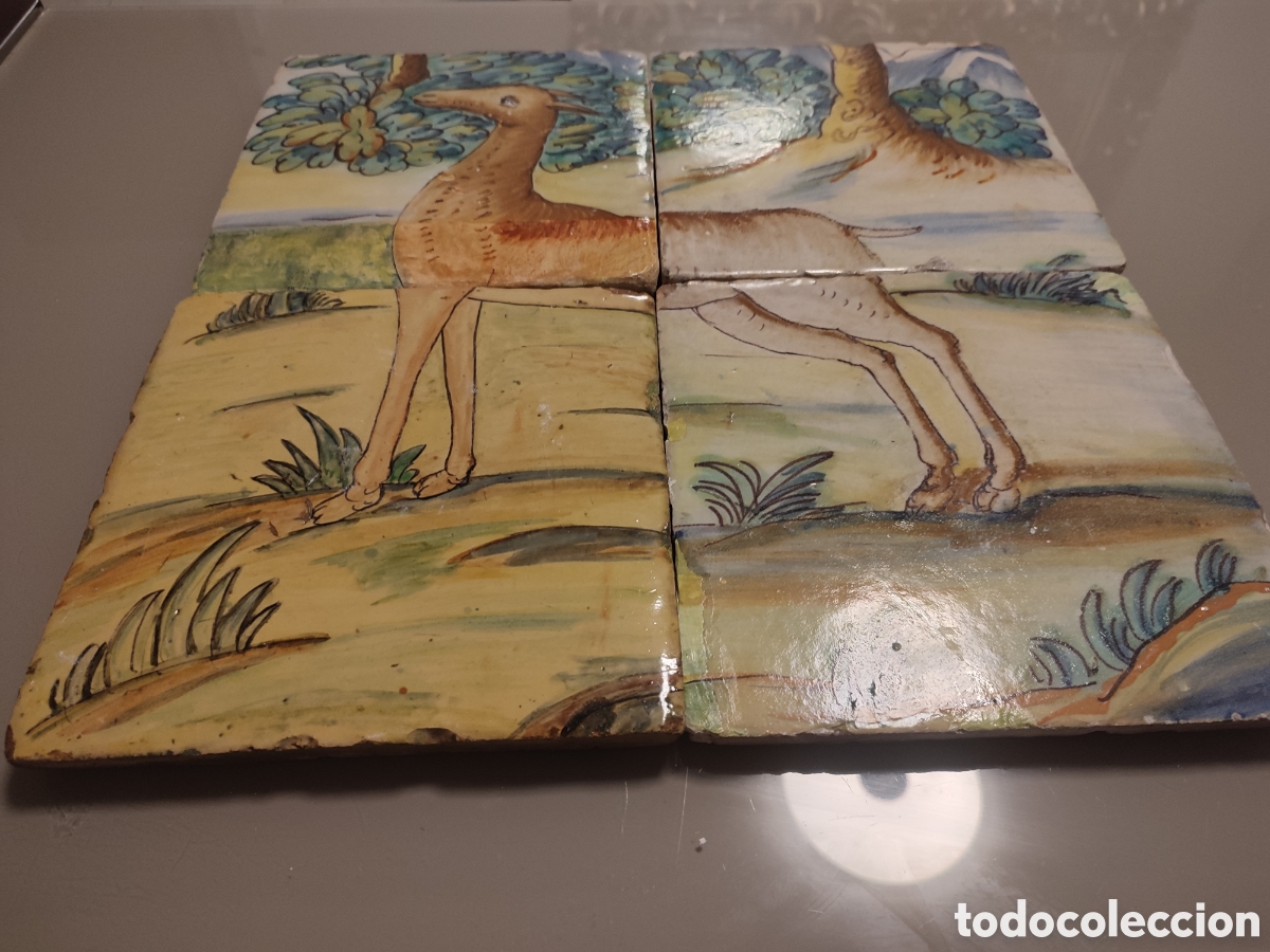 Antig&uuml;edades: Panel de Alcora siglo XVIII - Foto 7
