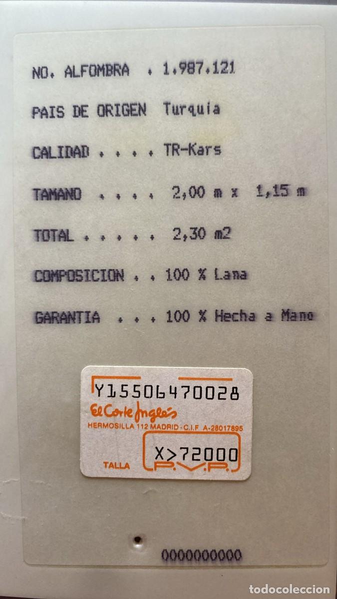 Antig&uuml;edades: ALFOMBRA TURCA CON CERTIFICADO - Foto 4