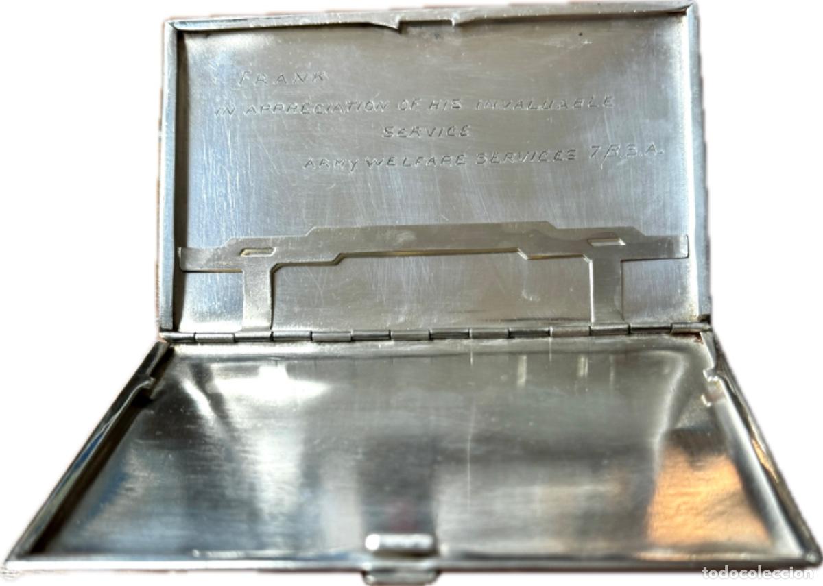 Antig&uuml;edades: N&ordm; 7 - PITILLERA INGLESA DE PLATA - DEDICATORIA - PP. S. XX - Foto 6