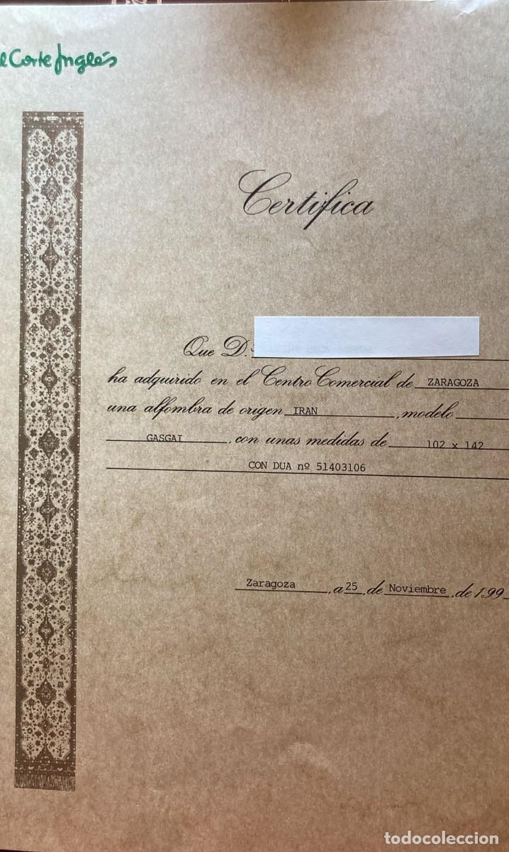 Antig&uuml;edades: ALFOMBRA DE IRAN CON CERTIFICADO - Foto 7
