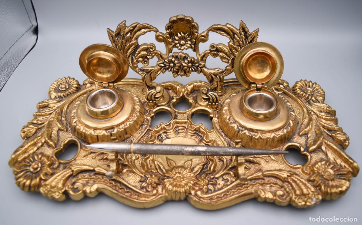 Antig&uuml;edades: Escriban&iacute;a de bronce de buen tama&ntilde;o - Foto 2