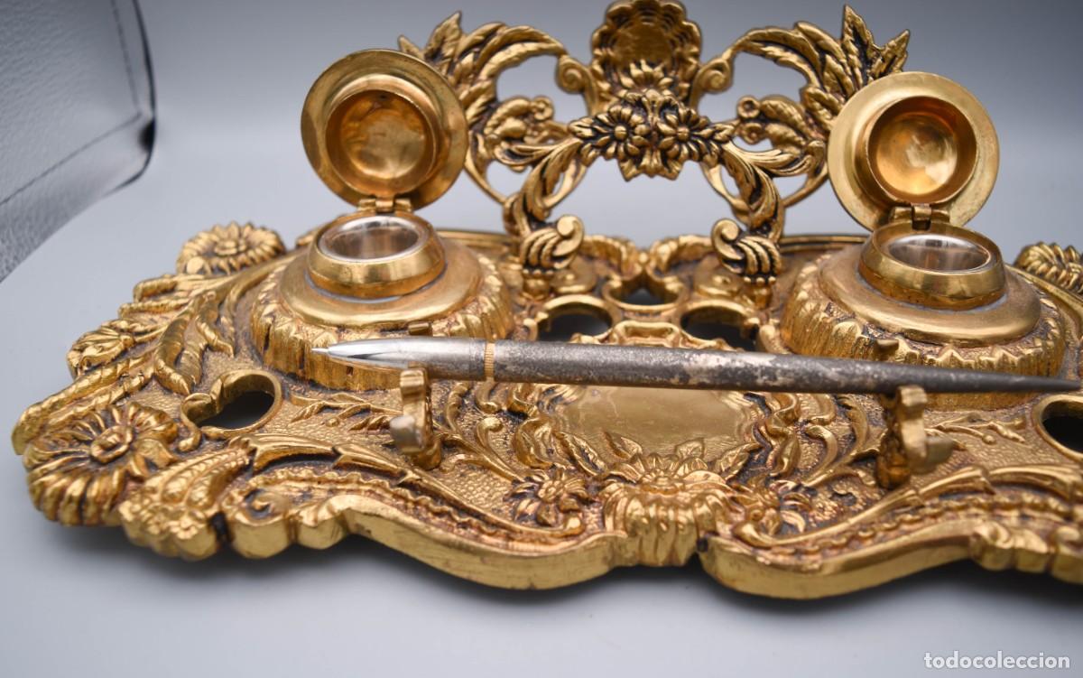 Antig&uuml;edades: Escriban&iacute;a de bronce de buen tama&ntilde;o - Foto 3