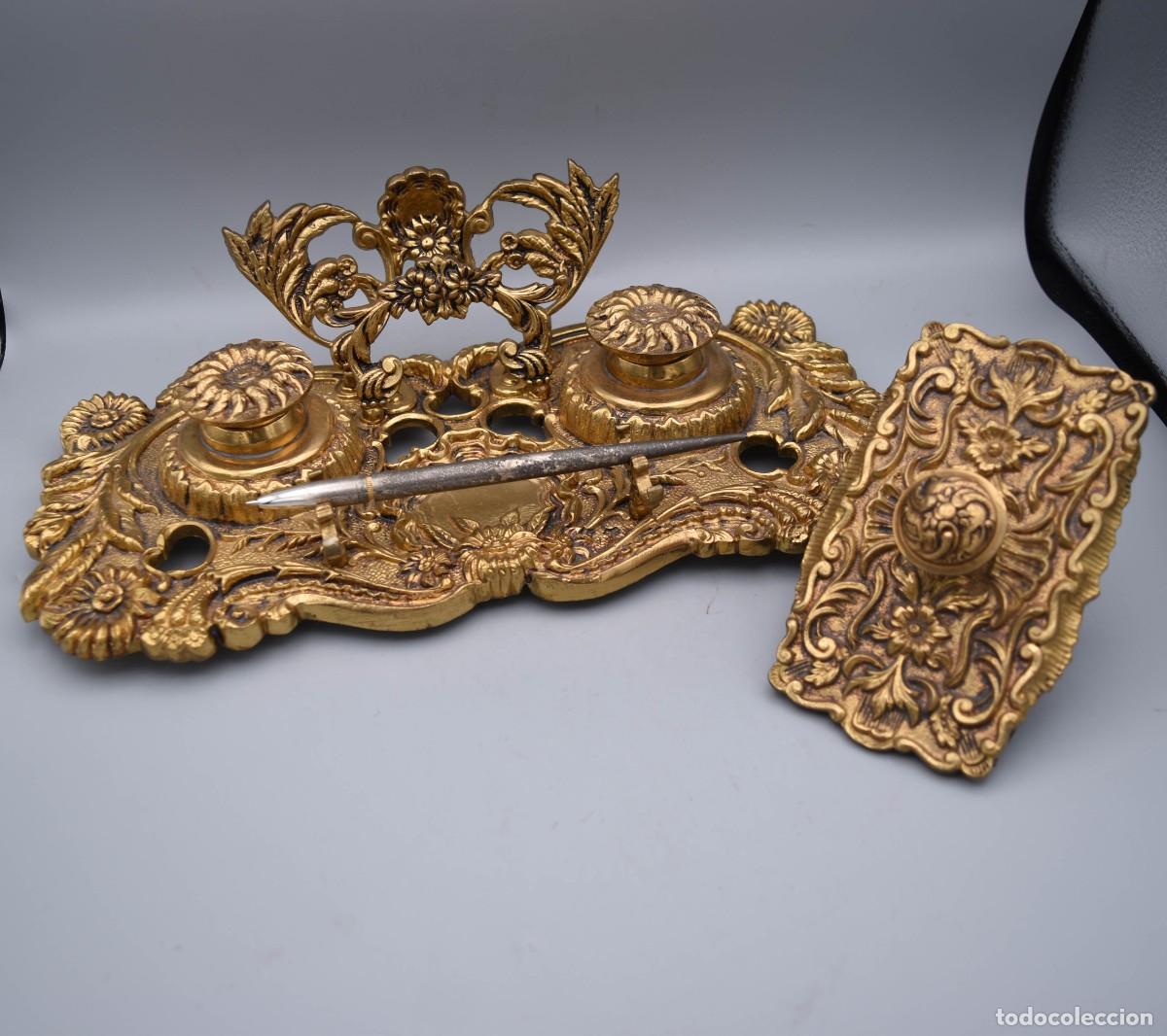 Antig&uuml;edades: Escriban&iacute;a de bronce de buen tama&ntilde;o - Foto 5