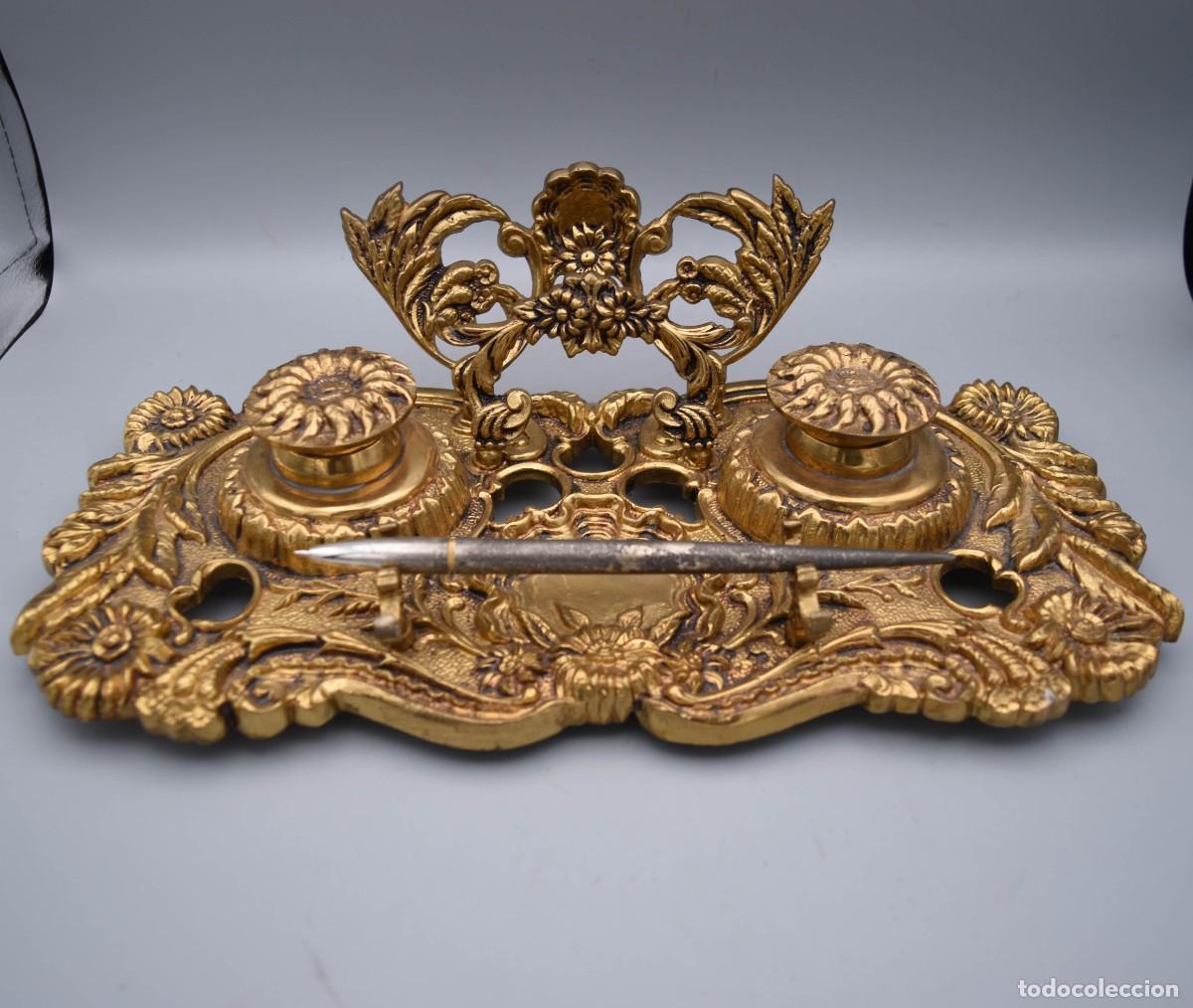 Antig&uuml;edades: Escriban&iacute;a de bronce de buen tama&ntilde;o - Foto 7